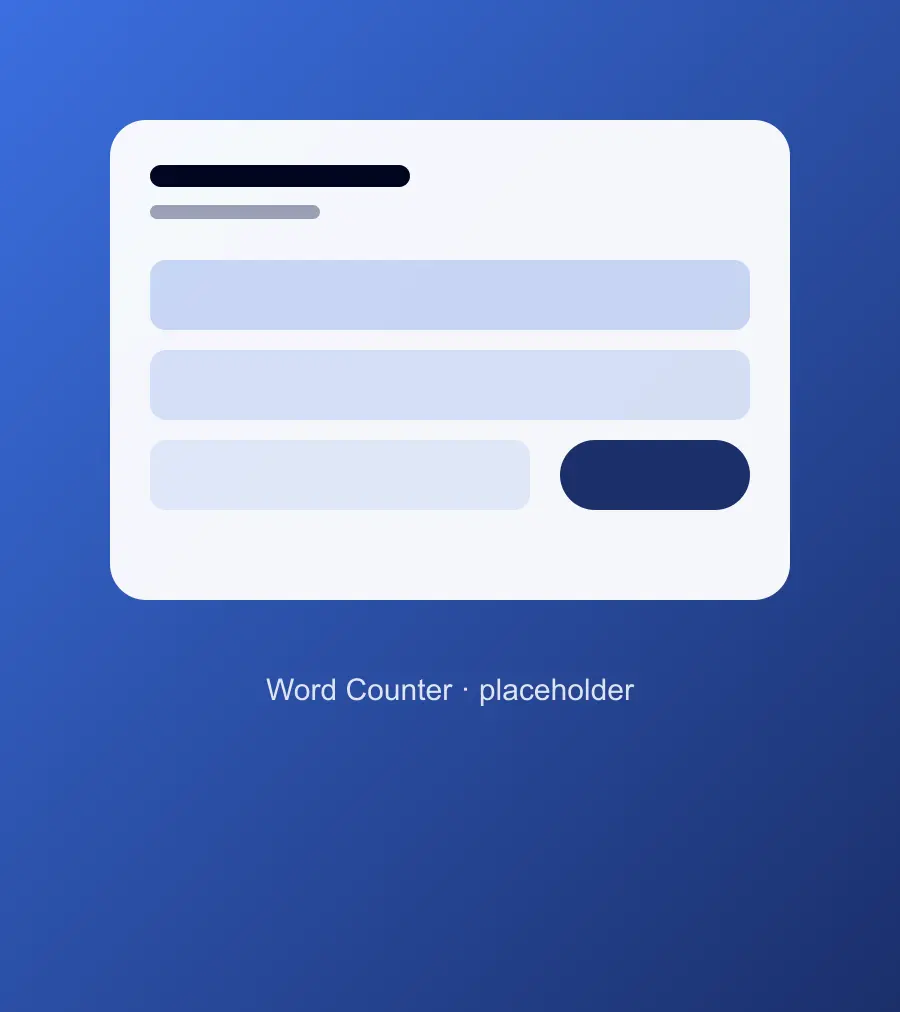 Word Counter showing word, character and reading-time counts