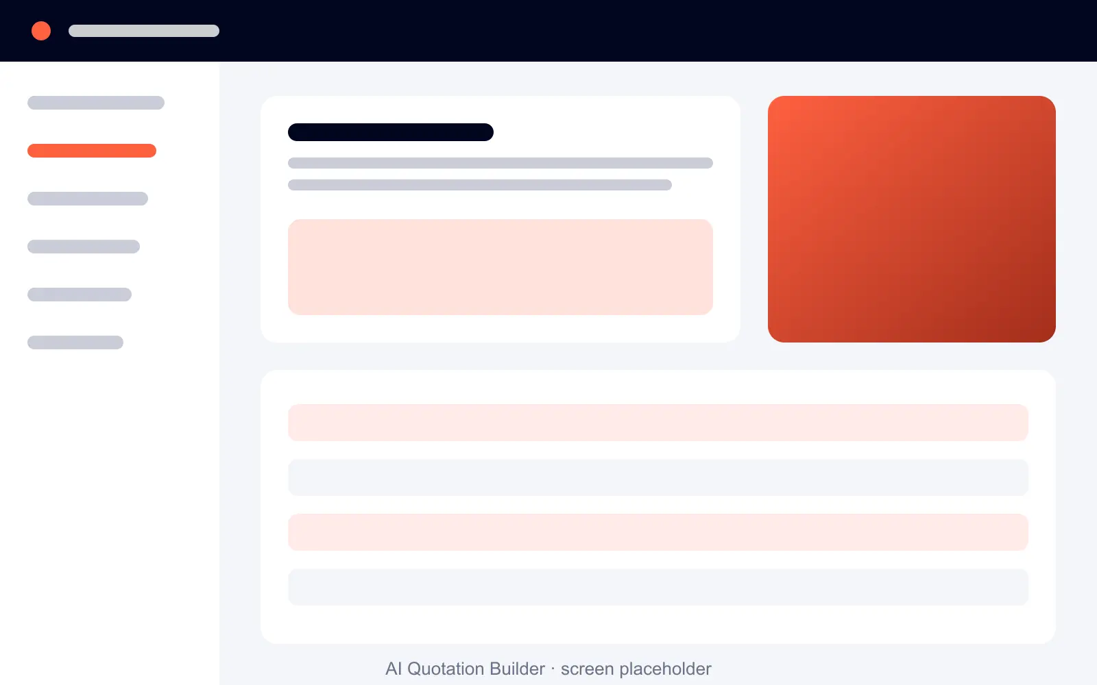 AI Quotation Builder dashboard with a quotation being edited