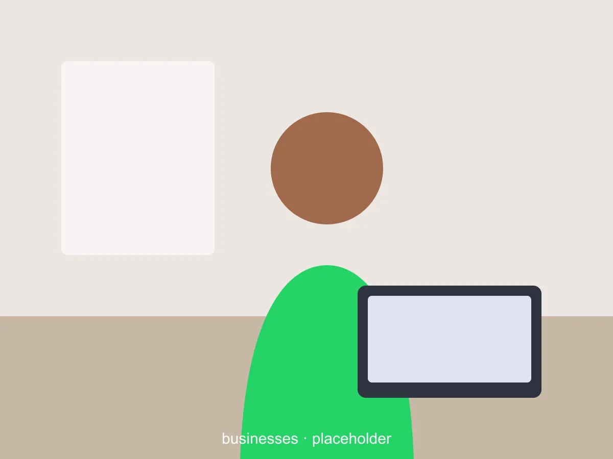 Small business owner messaging customers